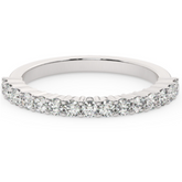 14k  White Gold Round Diamond Wedding Ring (0.68 ct)_